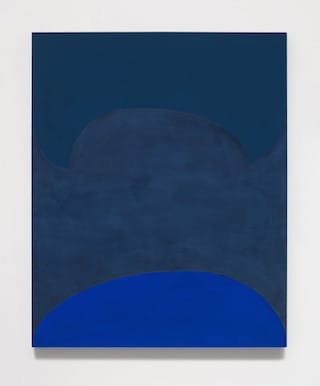 Suzan Frecon, lapis ordering adhacent blues (2014)