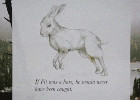 Animation in 'The Last Hunt' (GIF by the author for Hyperallergic via Vimeo)