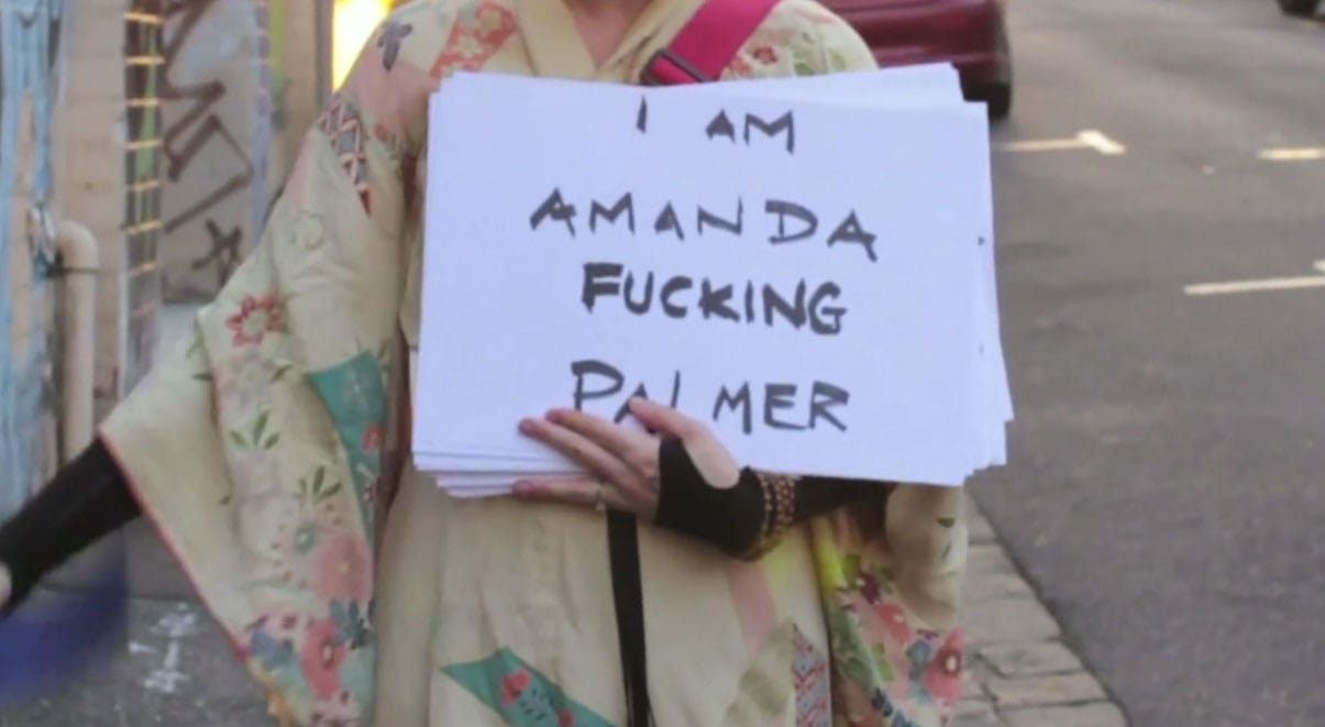 Still from Ondi Timoner's "Amanda Fing Palmer On the Rocks"