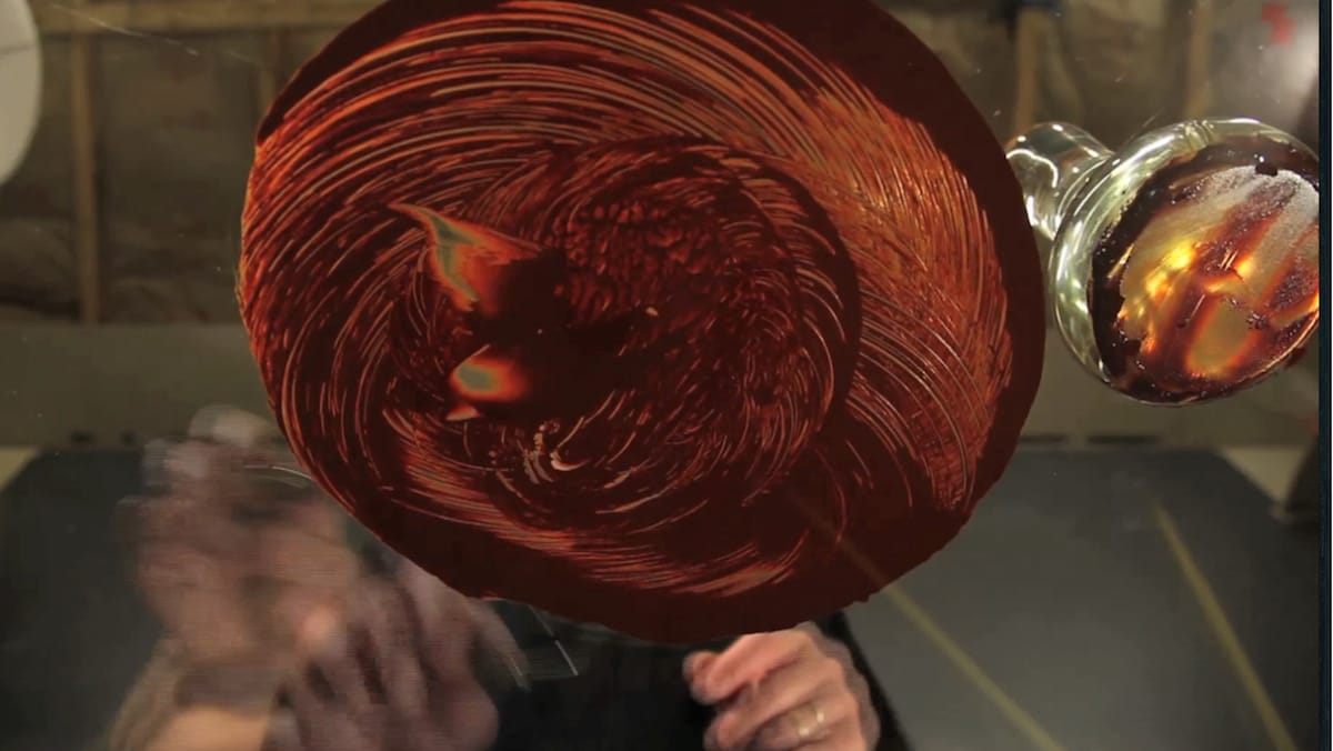 John Sabraw painting with pigments made from toxic river sludge (courtesy John Sabraw)