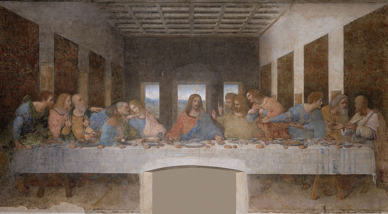 Leonardo's "Last Supper" (1495–98) (via Wikipedia)