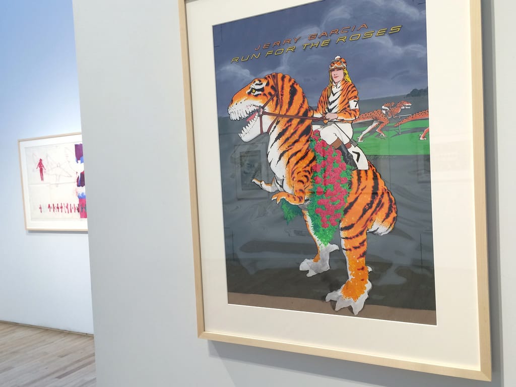 Installation view of Victor Moscoso's 'Psychedelic Drawings, 1967-1982' at Andrew Edlin Gallery (photo by the author for Hyperallergic)