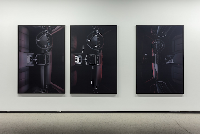 Installation view of Wyatt Niehaus, "0011," "0012," & "0018," 2014. All 62" × 42", Chromogenic prints. All images courtesy of Division Gallery.