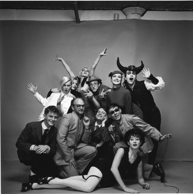 Tseng Kwong Chi with friends, 1985