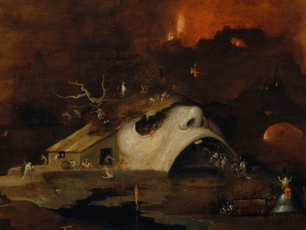 Detail of "Christ's Descent into Hell" (circa 1550–60) by a follower of Hieronymus Bosch (Harris Brisbane Dick Fund, 1926, Metropolitan Museum of Art, via Wikimedia Commons)