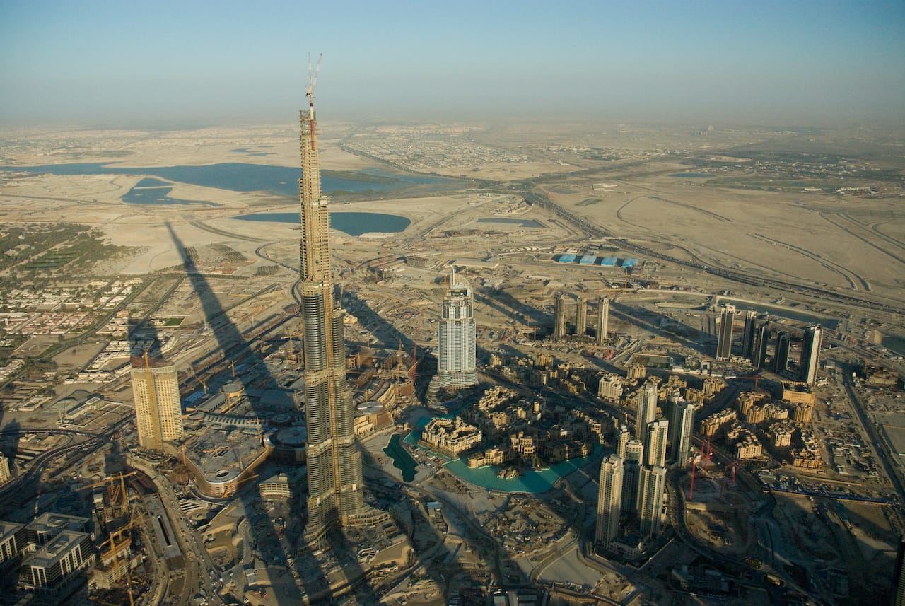 The Burj Khalifa in Dubai is currently the world's tallest building (Image via Wikipedia)