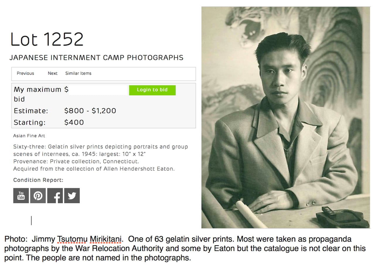 An auction lot contains a portrait of poet