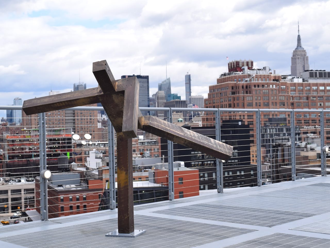 Joel Shapiro, "Untitled" (1980–81) on the roof of the new Whitney Museum building