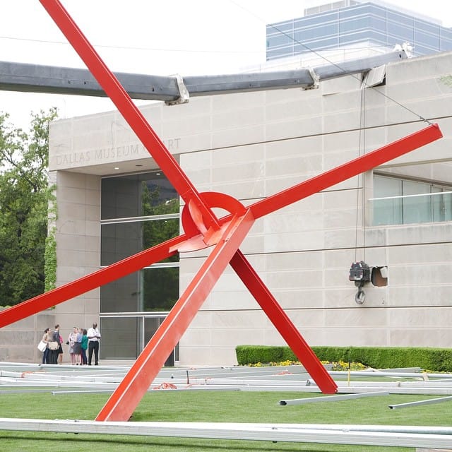 Damage caused by the crane collapse at the Dallas Museum of Art (photo by Suzanne Oshinsky/Instagram)