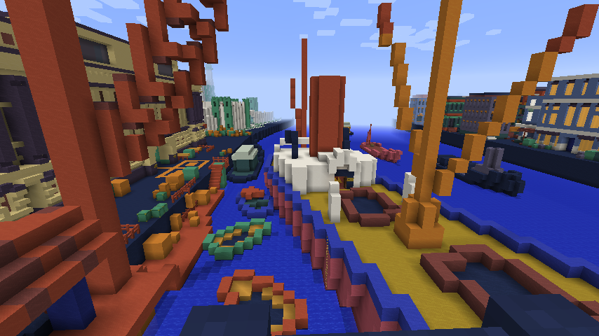 André Derain’s "The Pool of London" (1906) in Minecraft