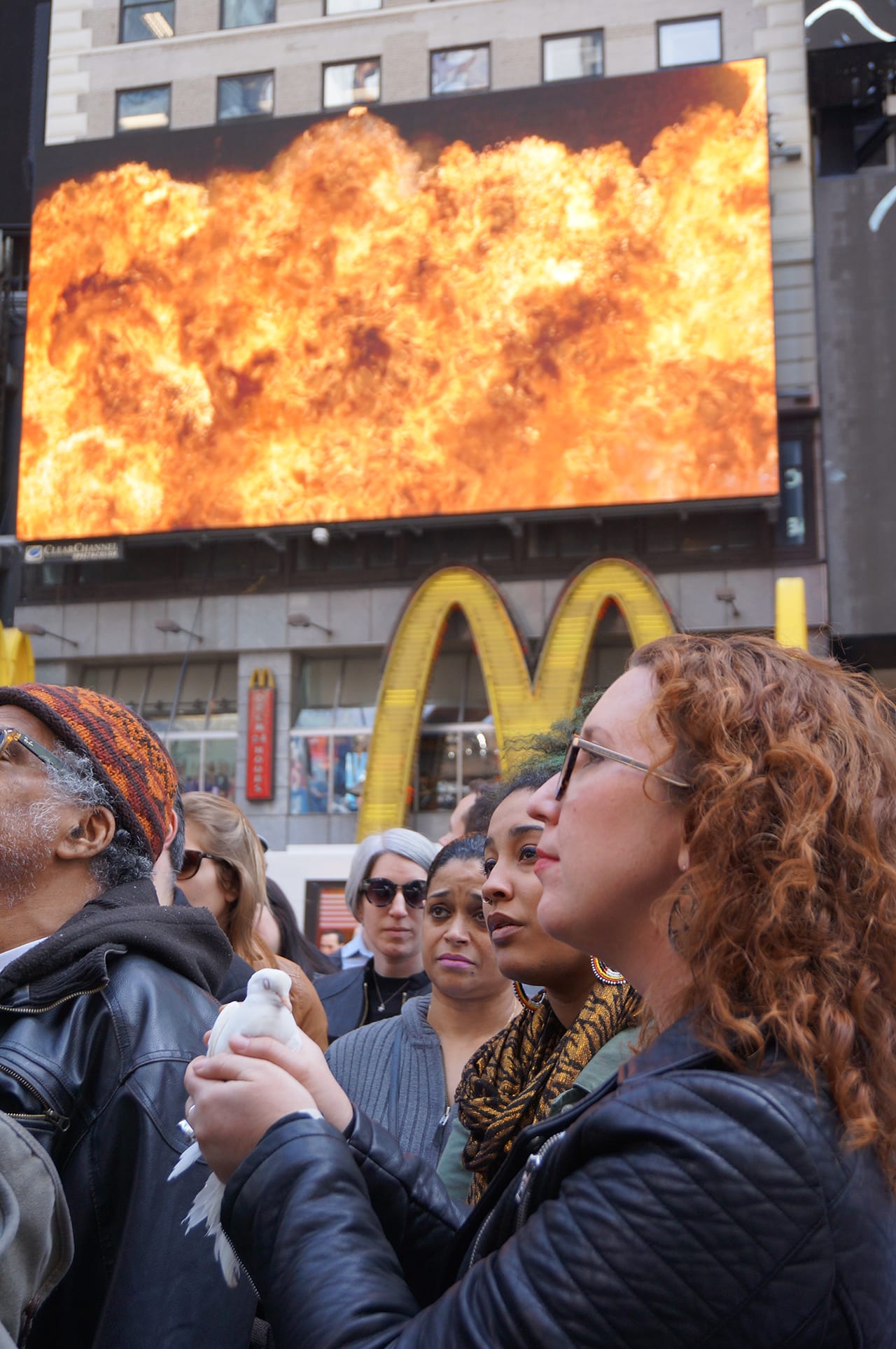Sally Szwed holding the dove