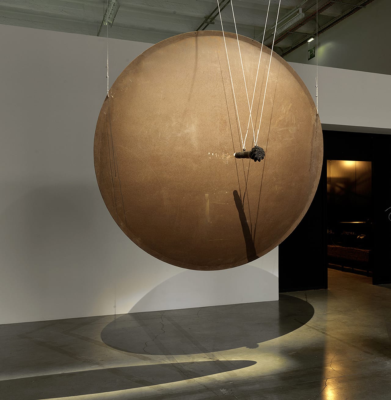 Exhibition view of “The Gong” (1995) (photo by André Morin) (click to enlarge)