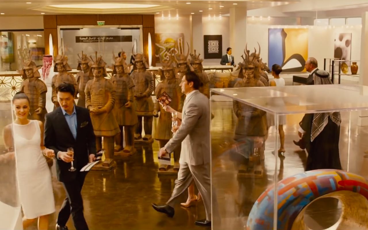 Terracotta Warriors in 'Furious Seven,' moments before they are obliterated (YouTube screenshot by the author)