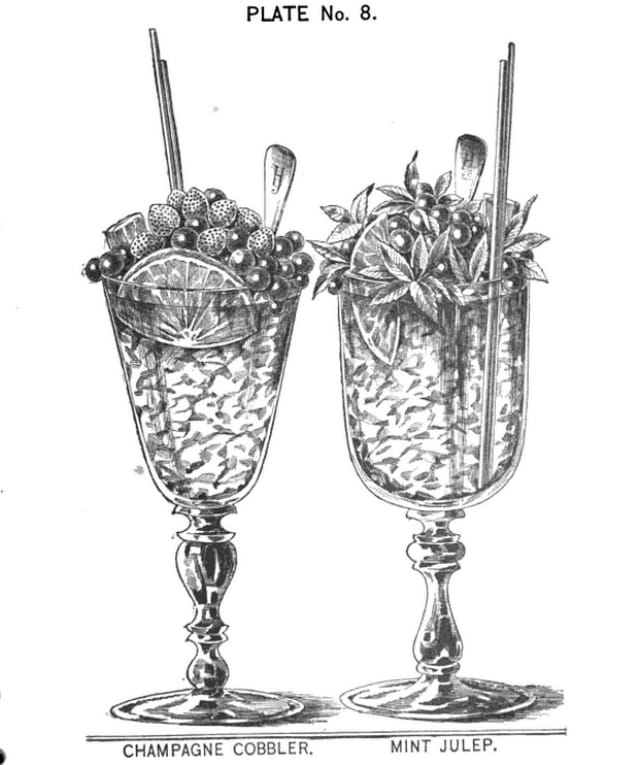 Illustration in 'The New and Improved Illustrated Bartenders' Manual; Or: How to Mix Drinks of the Present Style' by Harry Johnson (1888) (via Google Books)