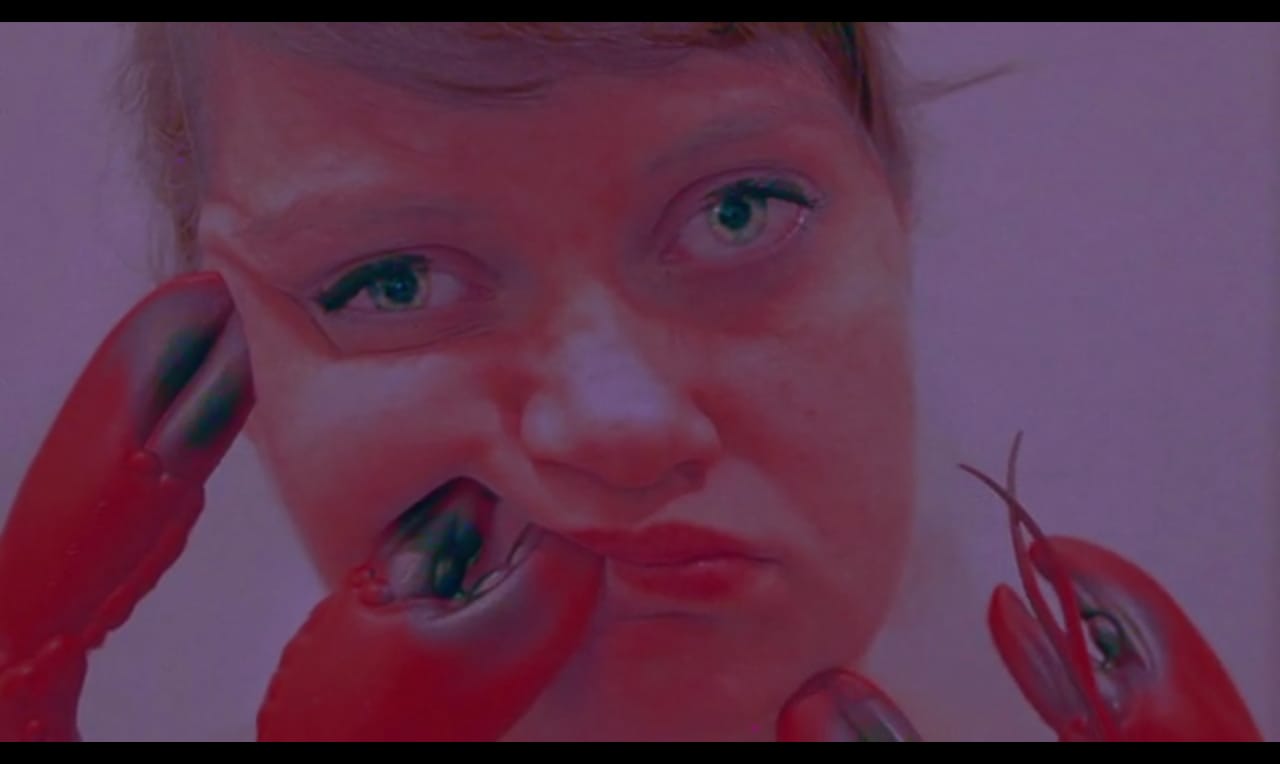 Still from Anya Liftig's performance at “Liftig and I: The Experimental Dance Television Hour”