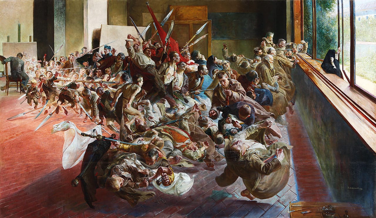 Jacek Malczewski, "Melancholia (Melancholy)" (1890–94), oil on canvas, 54 ¾ × 94 ½ inches (139 × 240 cm), Muzeum Narodowe w Poznaniu, Poznań. Fundacja Raczyńskich (all images courtesy Gagosian Gallery)