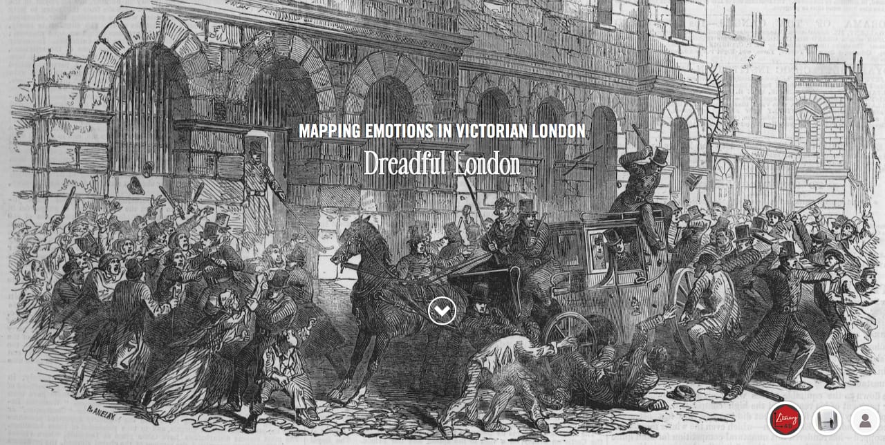 Landing page for "Dreadful London" on Mapping Emotions in Victorian London