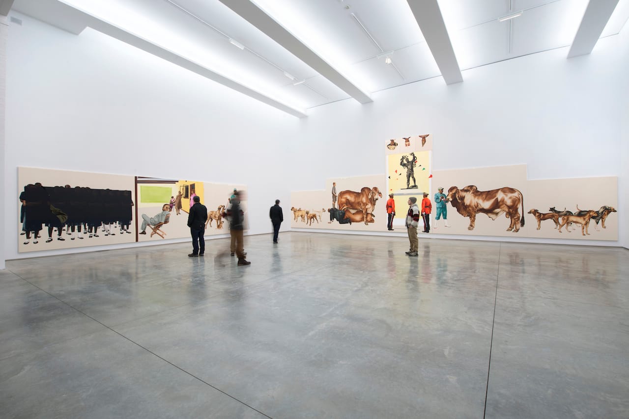 Meleko Mokgosi  (installation view), The School, Kinderhook, NY, January 31 – April 12, 2015. ©Courtesy of Jack Shainman Gallery, New York.