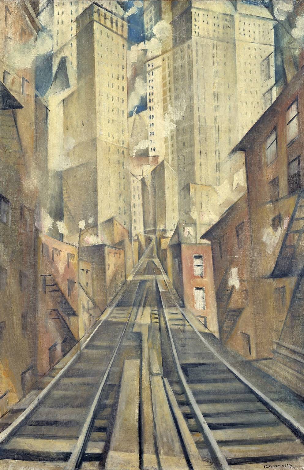An image of the original Christopher Richard Wynne Nevinson’s "The Soul of the Soulless City (‘New York - an Abstraction’)" (1920) (click to enlarge)