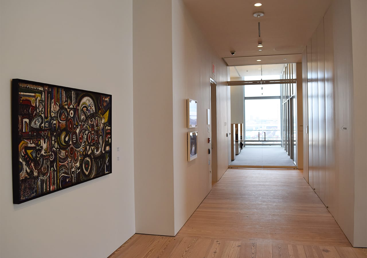 Many of the museum's administrative offices, rather than being tucked away, are adjacent to the galleries