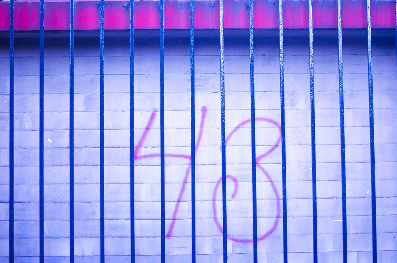 The number 43 has become symbolic of Mexico's entrenched corruption and impunity. (all photos by the author for Hyperallergic)