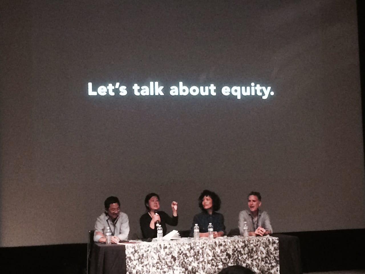 Panelists at the Ethics and Aesthetics of Place talk at Open Engagement (all photos by the author for Hyperallergic)