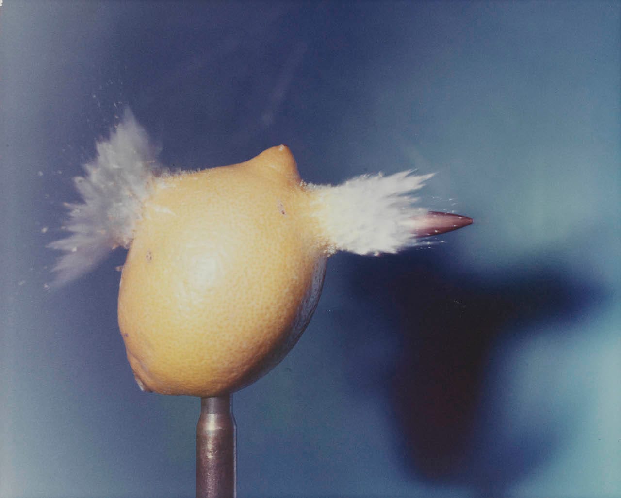 Bullet Through Lemon, c. 1955 - Color © Harold Edgerton, MIT, 2015, courtesy of Palm Press, Inc.