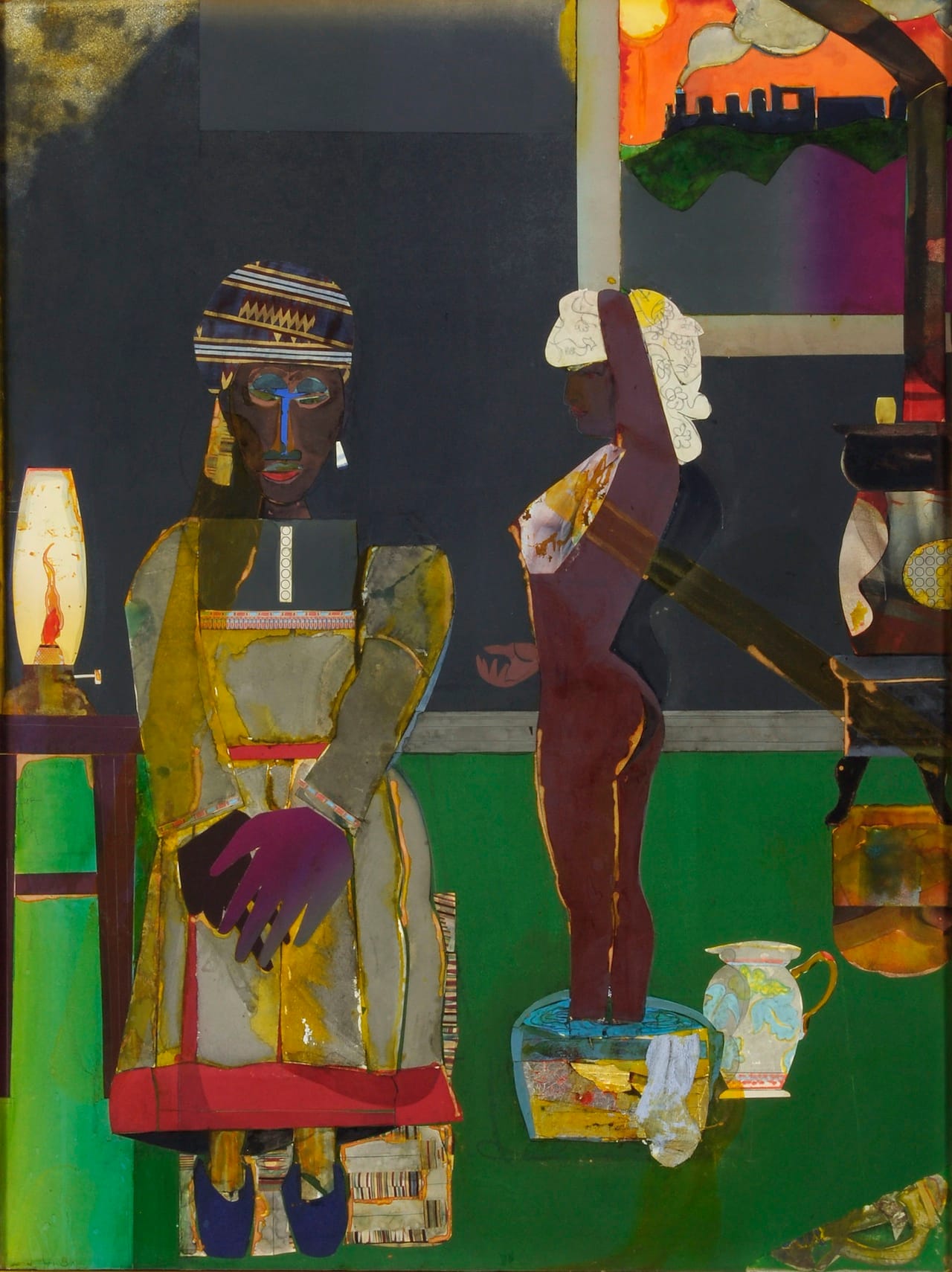 Romare Bearden, "Prelude to Farewell" (1981, collage), 49 x 37 1/4 (Courtesy the Studio Museum in Harlem, Gift of Altria Group, Inc.)