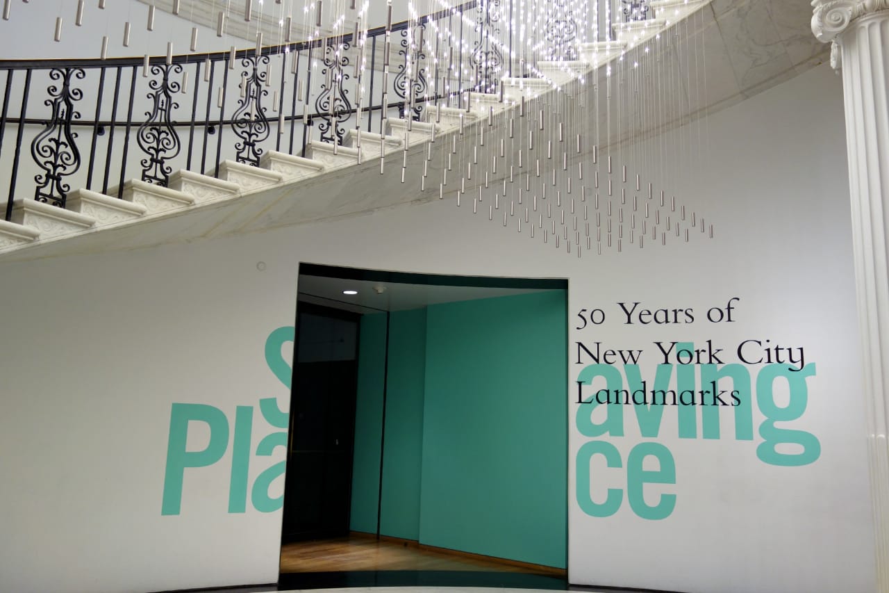 Entrance to 'Saving Place: 50 Years of New York City Landmarking' at the Museum of the City of New York