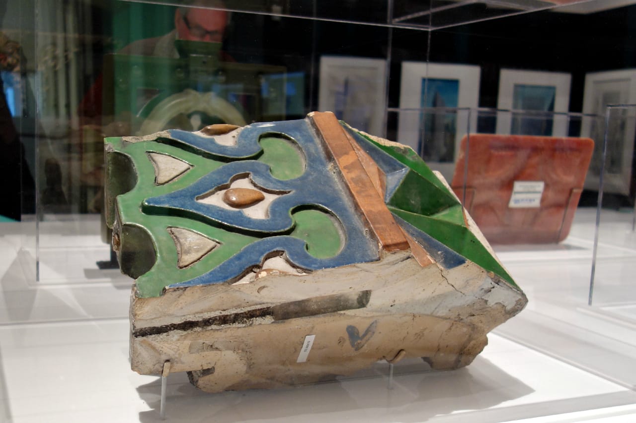 Terra-cotta cornice elements from New York City Center, designed by Harry P. Knowles in 1924, designated a landmark in 1983