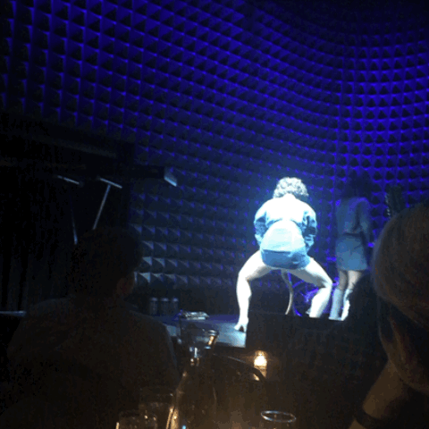 Ann Liv Young "Elektra Cabaret" (2015) (animated GIF by author for Hyperallergic)