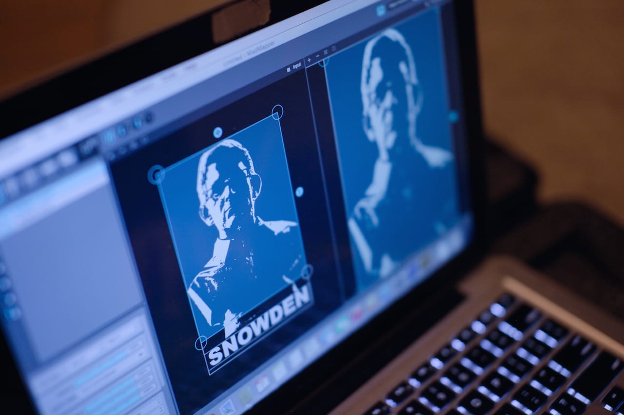 Tweaking the image of Snowden on site