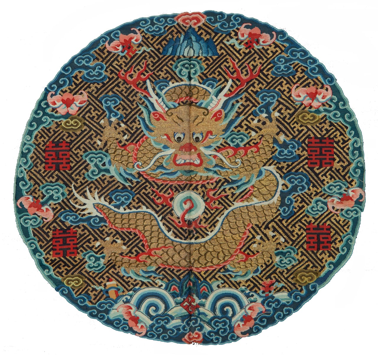 Detail of Empress Dowager’s surcoat (back), China, late 19th century, 46.9 x 63.9 in (gift of The Florence Eddowes Morris Collection, Goucher College)