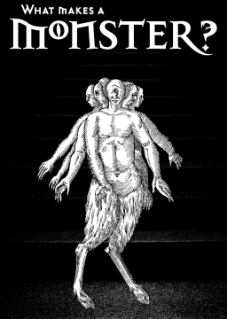 Animation of the digital wall entry for 'What Makes a Monster?' by Kurosh ValaNejad