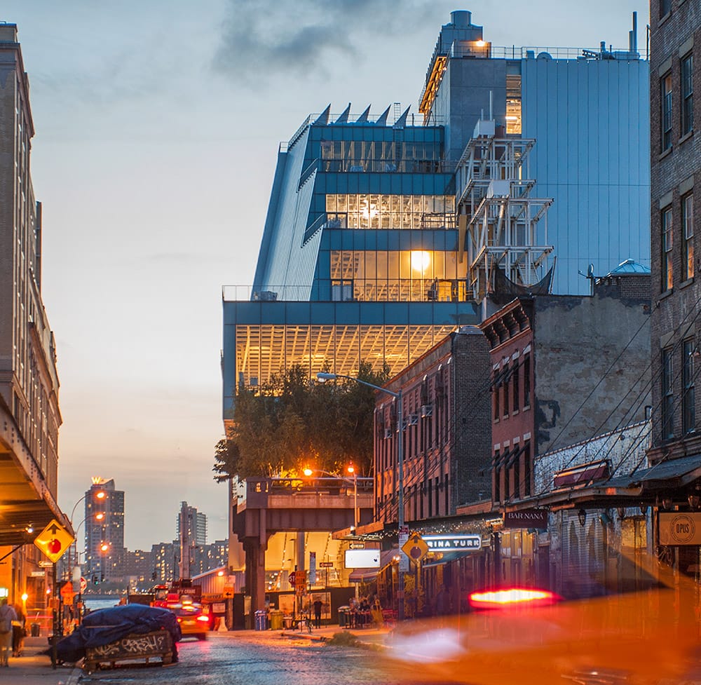 View of the new Whitney Museum from Gansevoort Street (photo by Karin Jobst, 2014; courtesy the Whitney Museum)