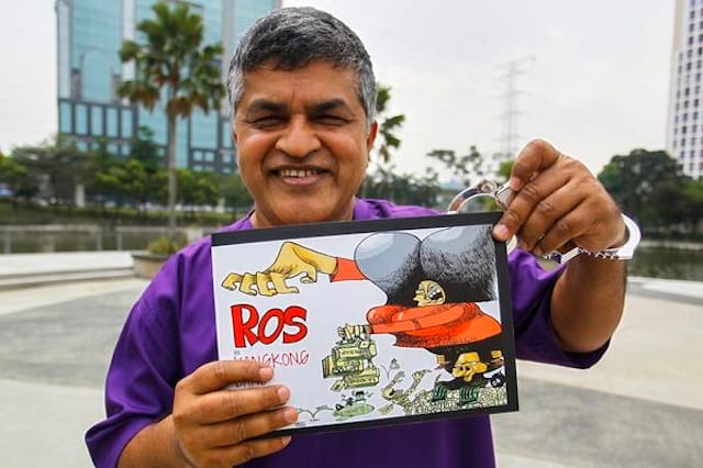 Zunar after his arrest (Image via Twitter)