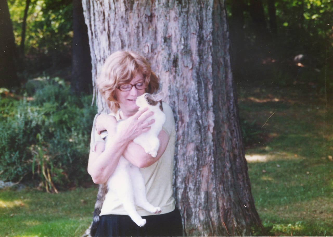 Photograph by Nene Humphrey of Jane with Nene’s cat