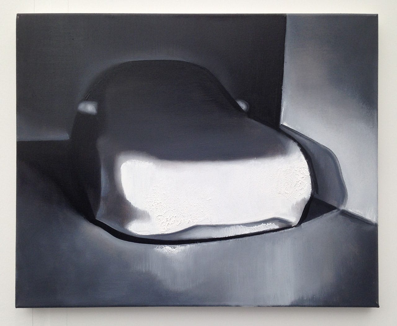 Wilhelm Sasnal, “Untitled (car)” (2015), oil on canvas, 40x40 cm at Foksal Gallery Foundation