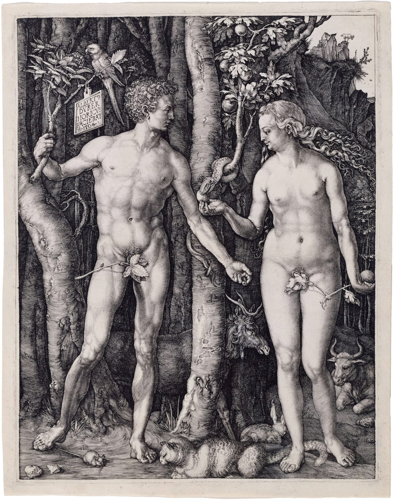 Albrecht Dürer's "Adam and Eve" engraving also went missing at the library (Image via Wikimedia) 