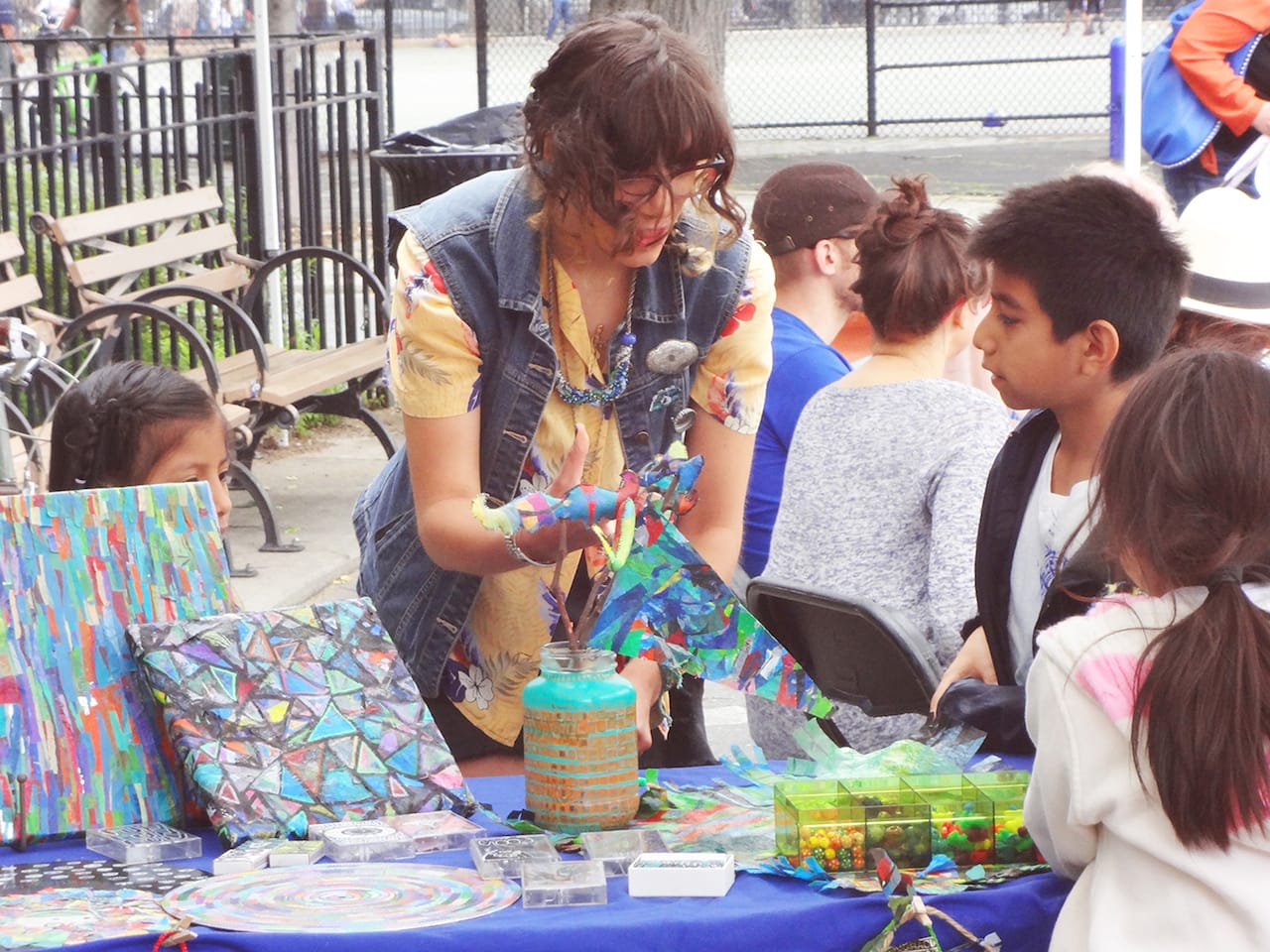Bushwick Open Studios 2014 Community Day in Maria Hernandez Park (photo by Peter Hamernick, courtesy Arts in Bushwick)