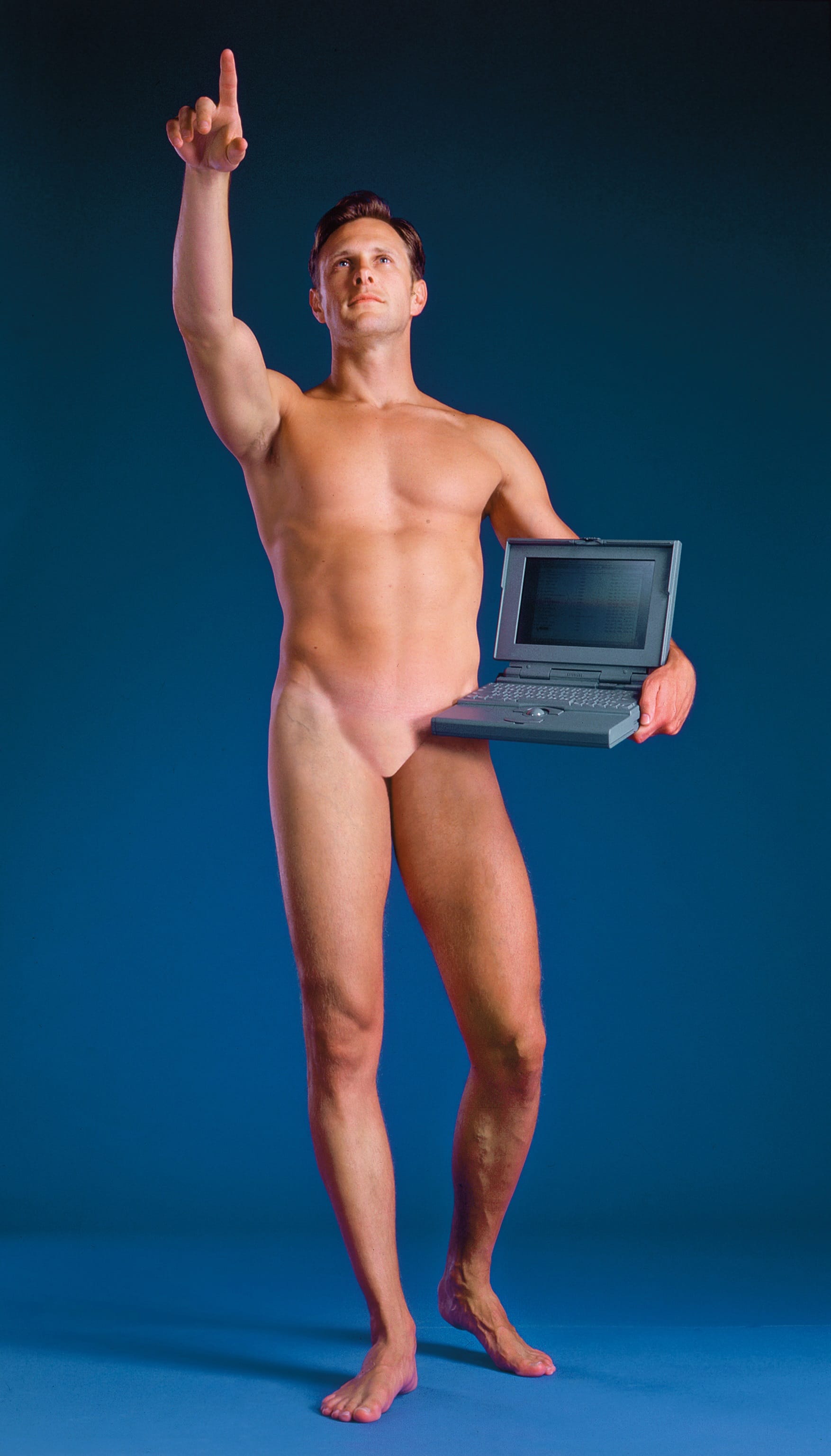 Anthony Aziz and Sammy Cutcher, "Man with a Computer," 1992. Courtesy of the artists and the Montclair Art Museum.