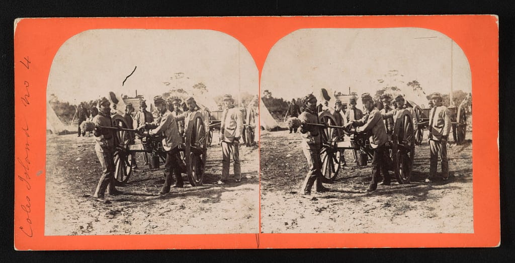 Coles Island, no. 4 Creator(s)- Osborn & Durbec, photographers Date Created:Published- [Charleston, S.C.] - [Osborn & Durbec's Southern Stereoscopic & Photographic Depot?] [between 1860 and 1861]