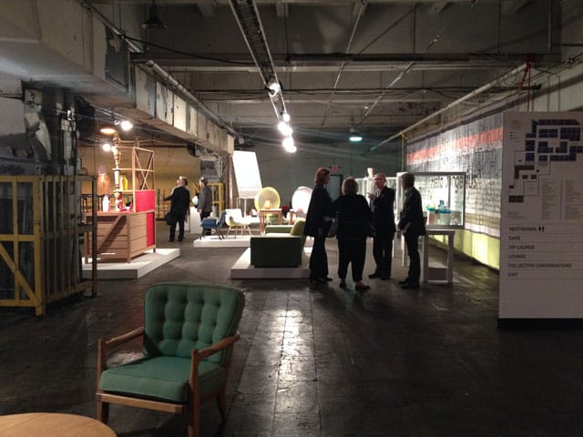 A presentation at the 2014 Collective Design fair (photo by Sarah Archer for Hyperallergic)