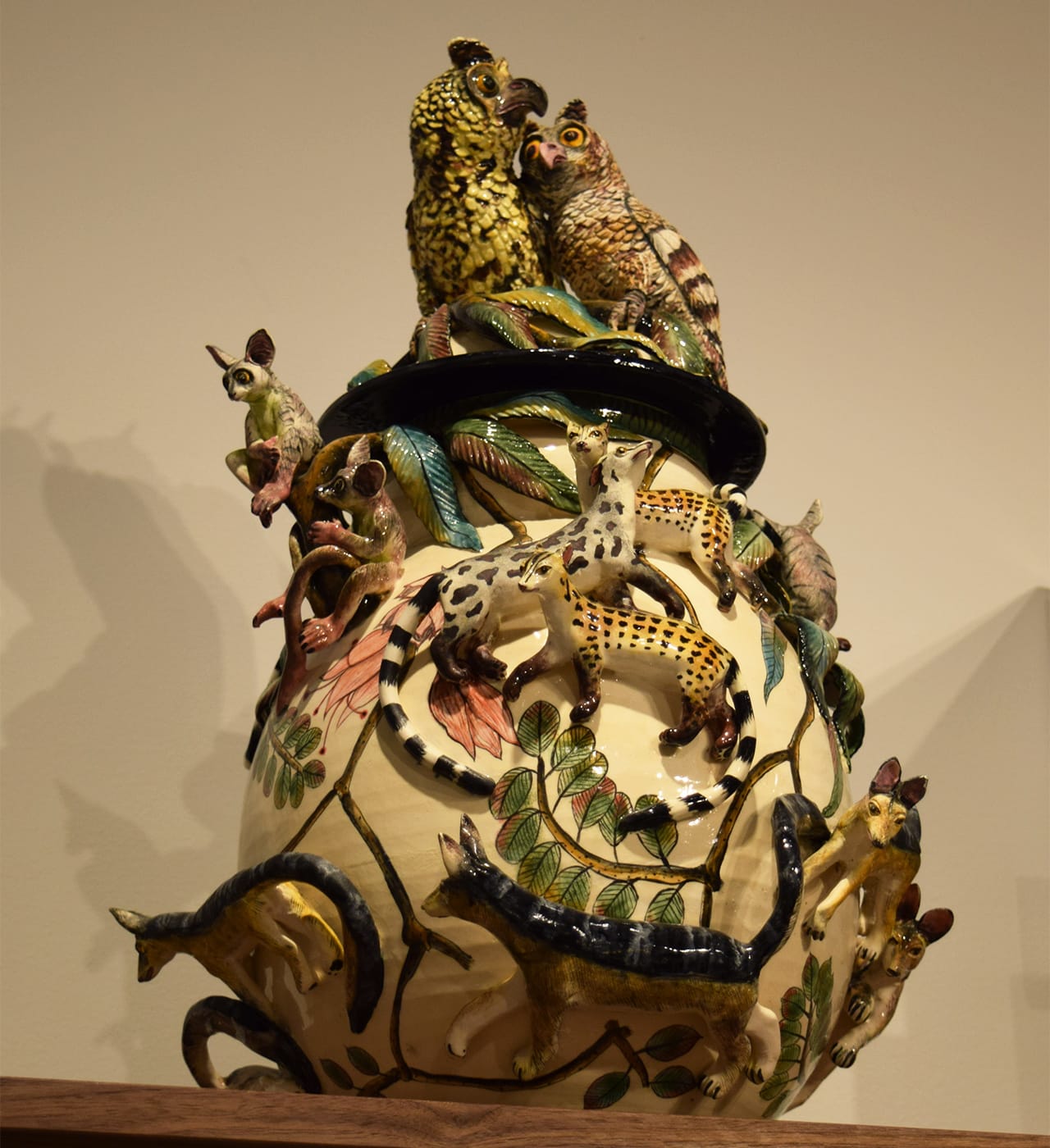 One of several animal vessels by South Africa's Ardmore Ceramic Art group on view in R & Company's booth at Design Collective