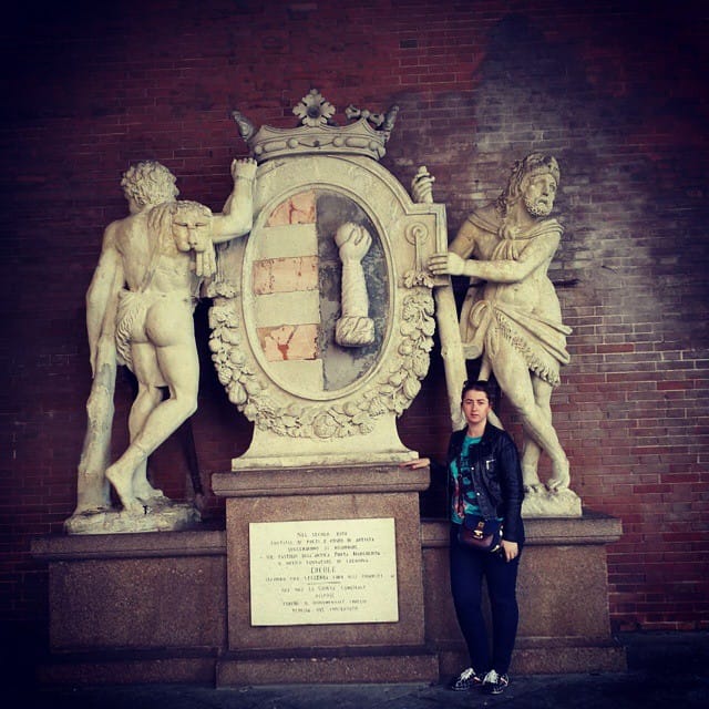 The intact "Statue of the Two Hercules" in Cremona (photo by dashalovekiev/Instagram)