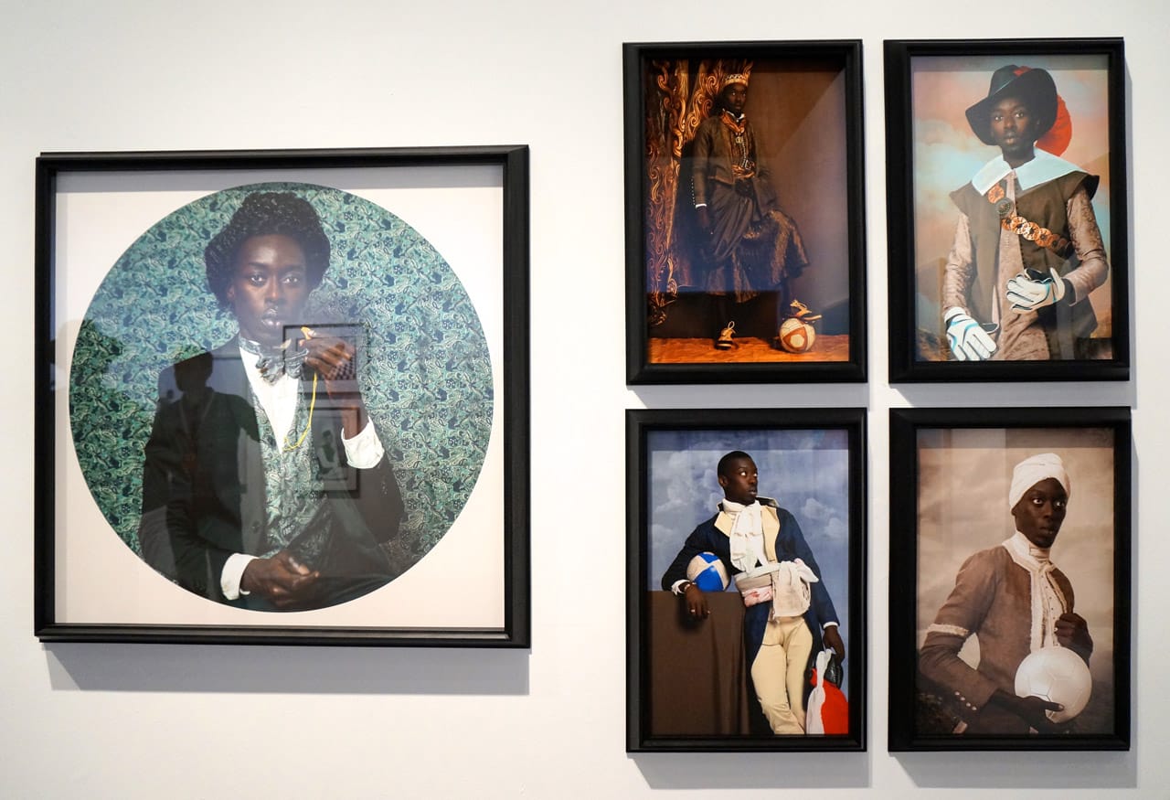 Omar Victor Diop's series at Magnin-A's booth (click to enlarge)