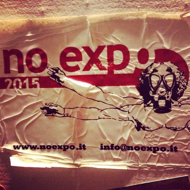 An anti-Expo Milano sticker (photo by orangeseed87/Instagram)