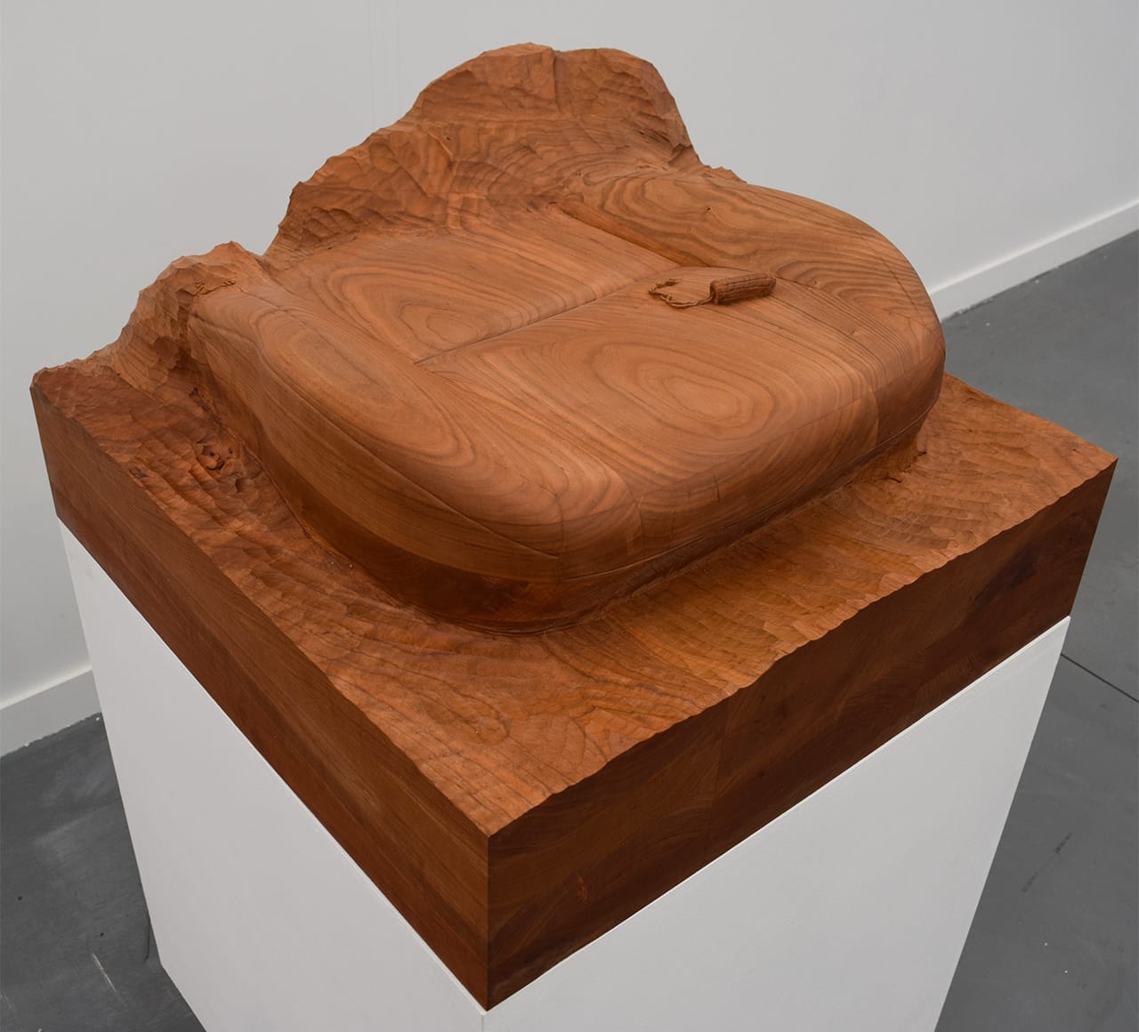 Ryan Gander, "The way things collide (Toyota Prius driver's seat, meet used tampon)" (2014) in gb agency's booth at Frieze New York