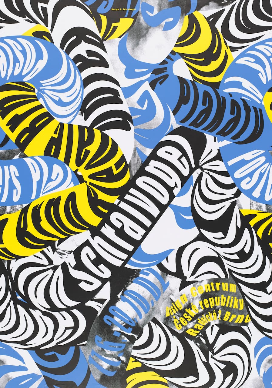 Ralph Schraivogel, "Design Centrum Ceské Republiky (Design Center Czech Republic)" (2002), screenprint, 33 5/16 ◊ 23 5/8 in. (Photo by Matt Flynn, courtesy Cooper-Hewitt National Design Museum, Smithsonian Institution)