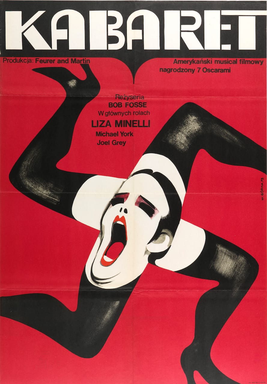 Wiktor Górka, "Kabaret (Cabaret)" (1973), offset lithograph, 32 15/16 x 22 13/16 in. (Photo by Matt Flynn, courtesy Cooper Hewitt, Smithsonian Design Museum)